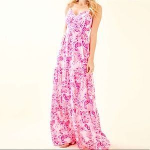 Lilly Pulitzer Melody Maxi in Coral Reef Flamingle